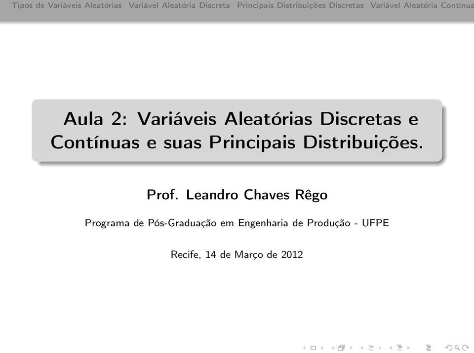 Leandro Chaves Rêgo Programa de Pós-Graduação em
