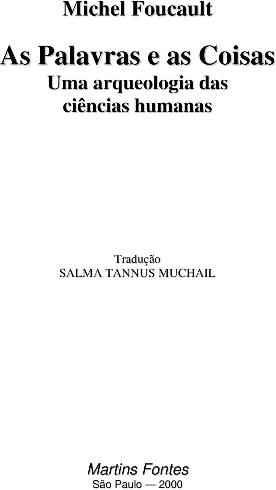 ciências humanas Tradução SALMA