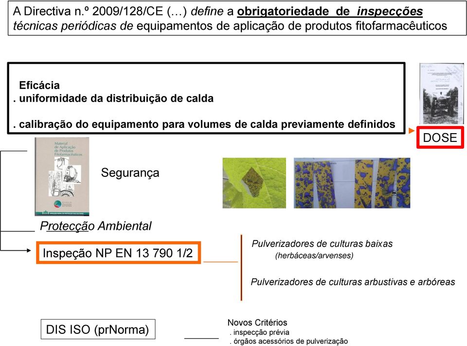 fitofarmacêuticos Eficácia. uniformidade da distribuição de calda.