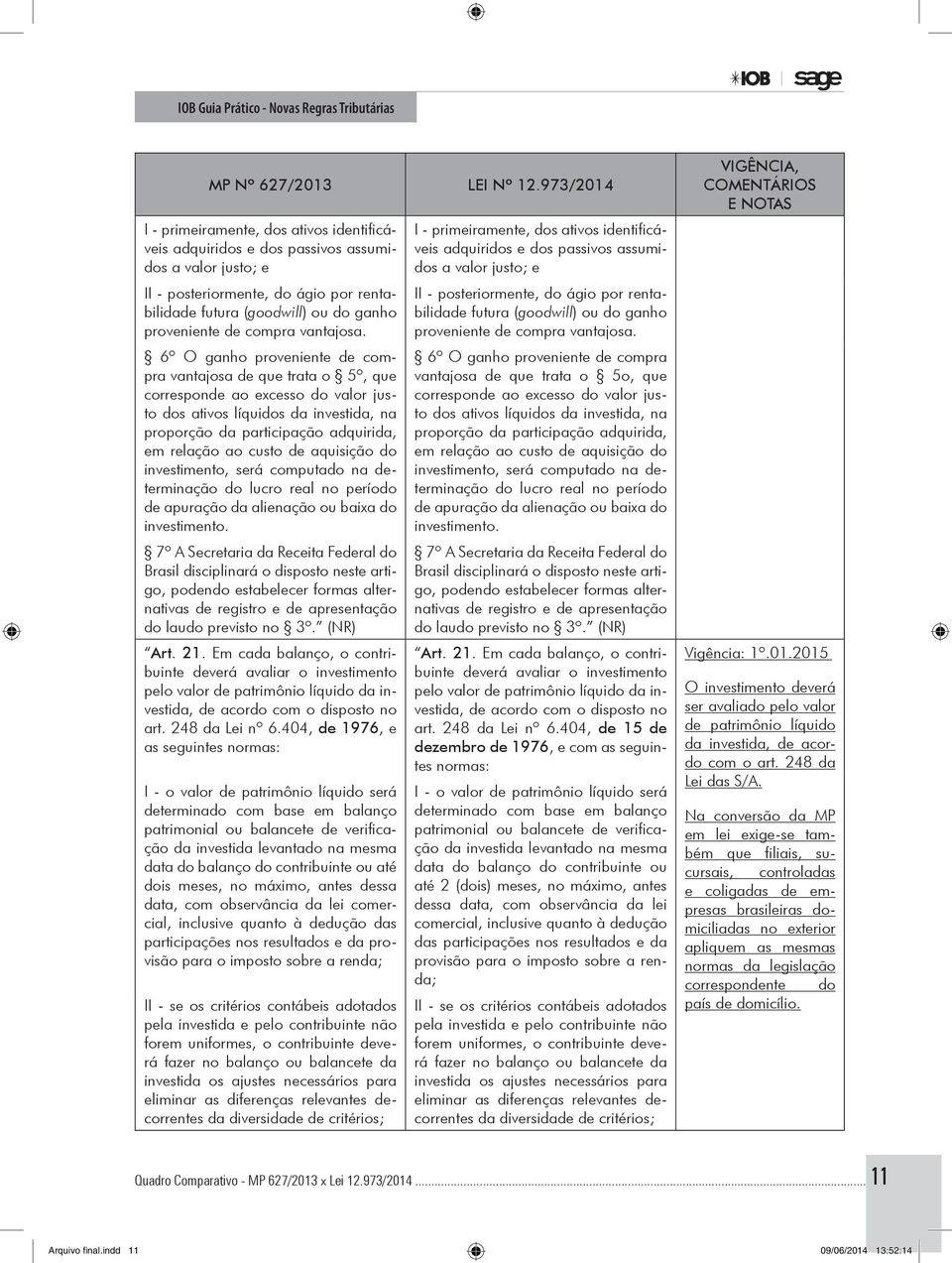 6º O ganho proveniente de compra vantajosa de que trata o 5º, que corresponde ao excesso do valor justo dos ativos líquidos da investida, na proporção da participação adquirida, em relação ao custo