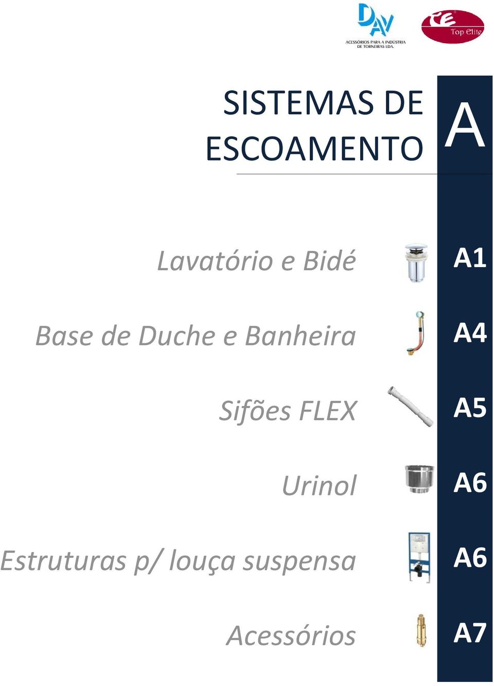 Sifões FLEX Urinol Estruturas p/