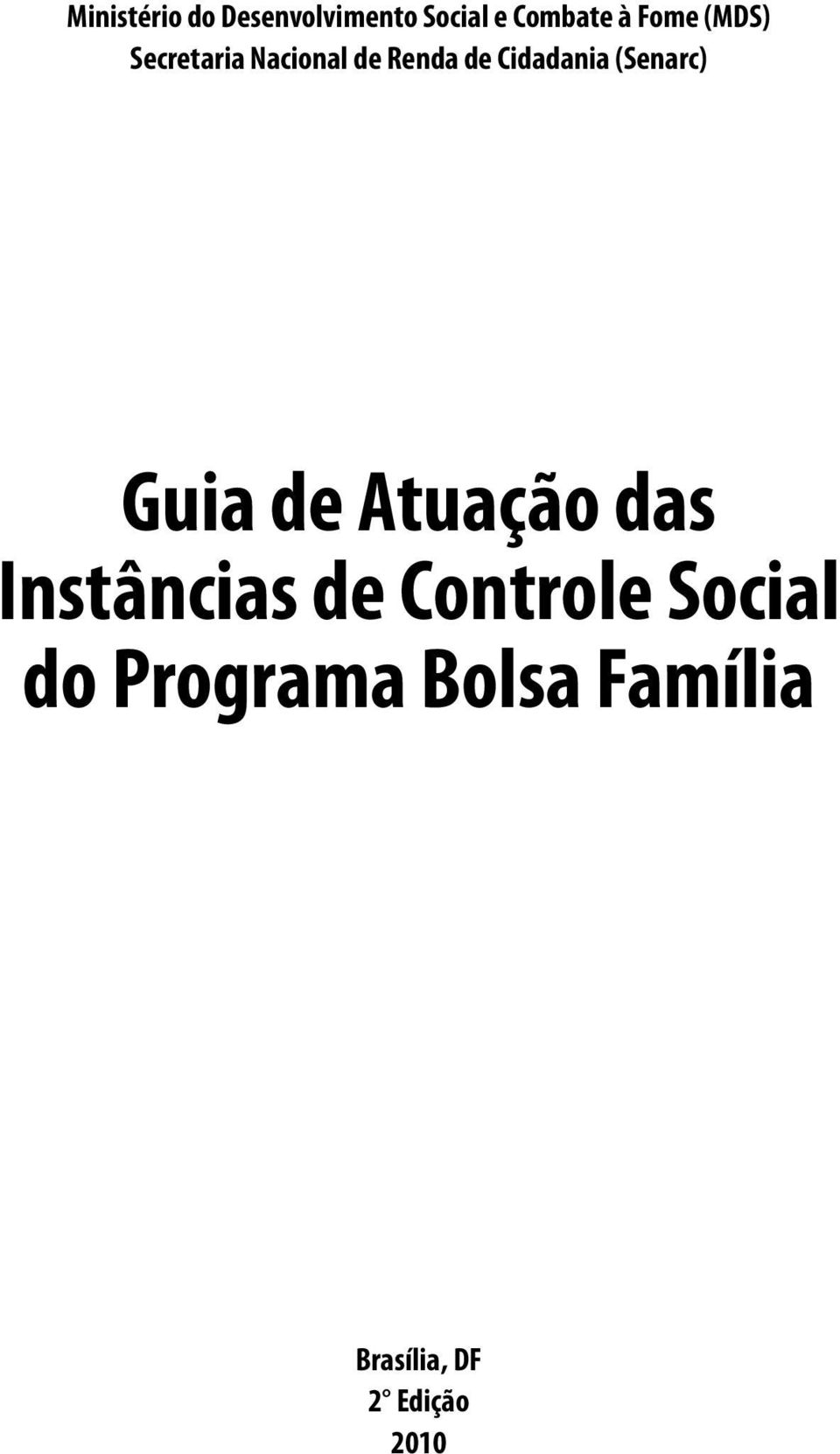 (Senarc) Guia de Atuação das Instâncias de Controle