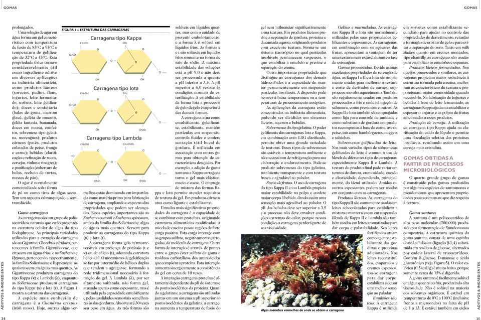 fermentado, sorbets, leite gelificado); doces e confeitaria (balas de goma, marrom glacê, geléia de mocotó, geléia fantasia, bananada, doces em massa, confeitos, sobremesa tipo gelatina, merengues);