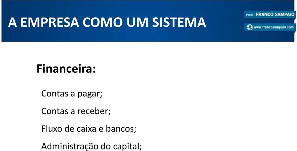 Contas a receber; Fluxo de