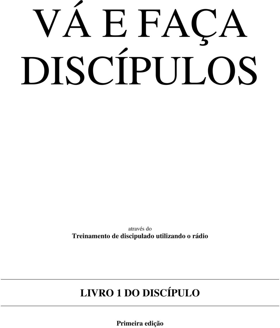 discipulado utilizando o