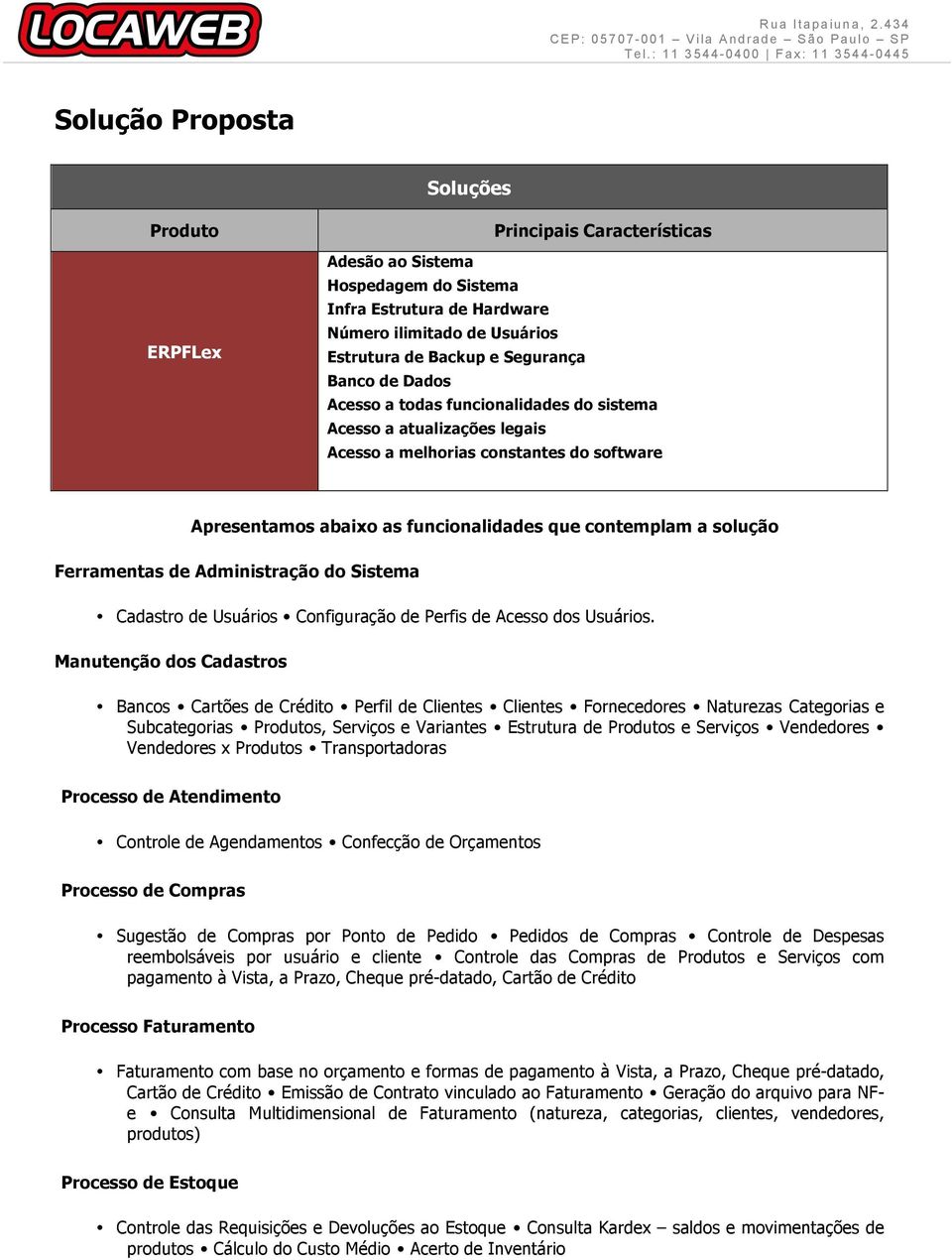 Ferramentas de Administração do Sistema Cadastro de Usuários Configuração de Perfis de Acesso dos Usuários.