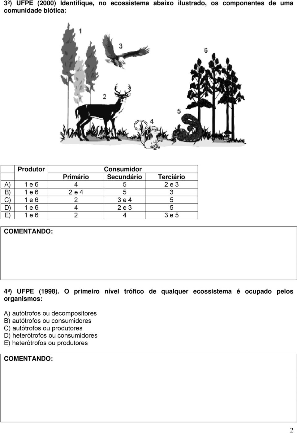 5 4º) UFPE (1998).