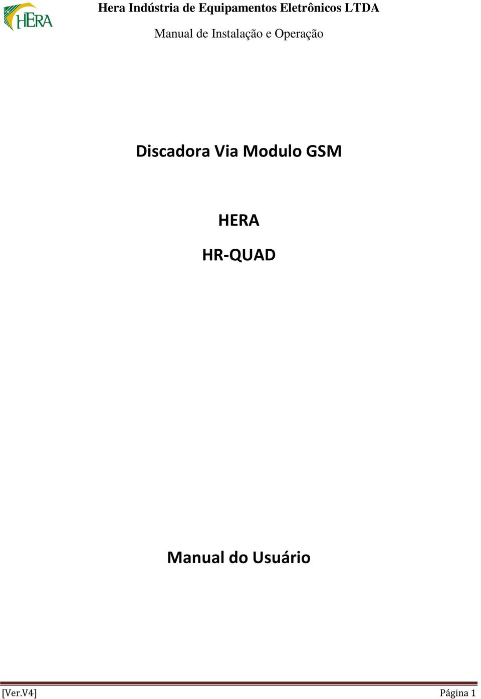 HR-QUAD Manual do