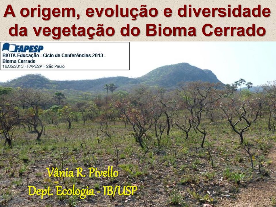 do Bioma Cerrado Vânia R.