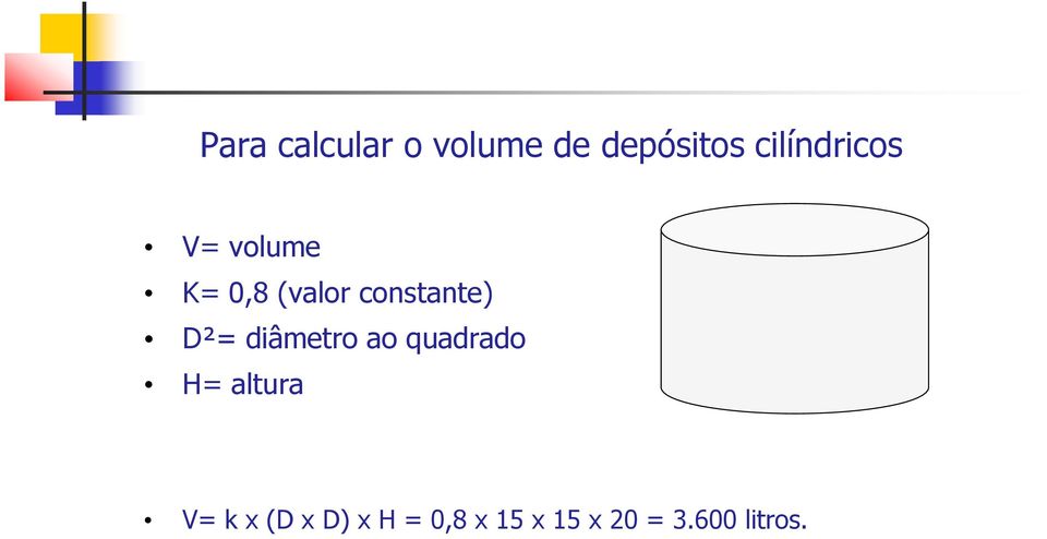 constante) D²= diâmetro ao quadrado H=