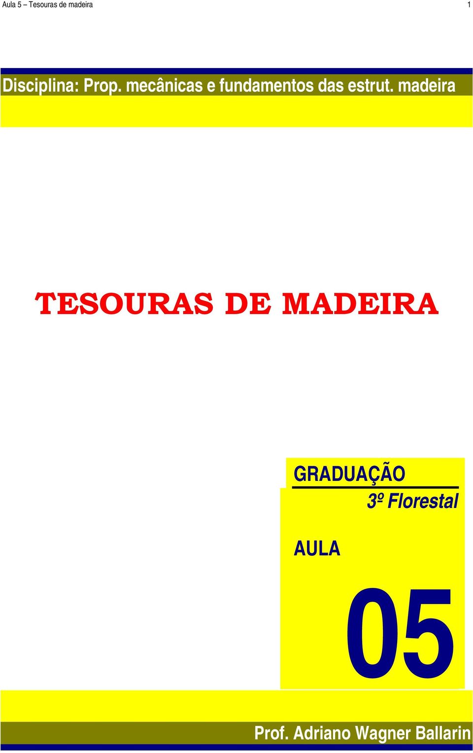 madeira TESOURAS DE MADEIRA GRADUAÇÃO 3º