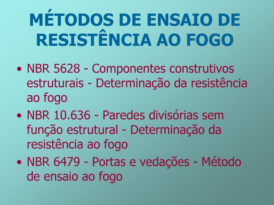 10.636 - Paredes divisórias sem função estrutural - Determinação da