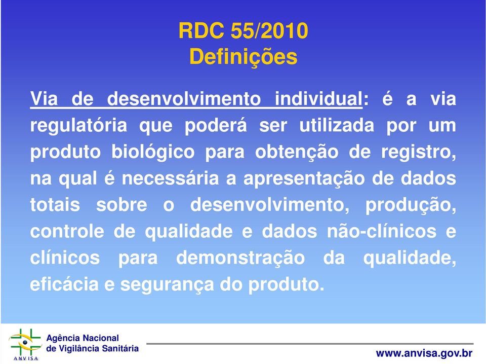 apresentação de dados totais sobre o desenvolvimento, produção, controle de qualidade