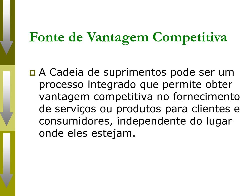 competitiva no fornecimento de serviços ou produtos para