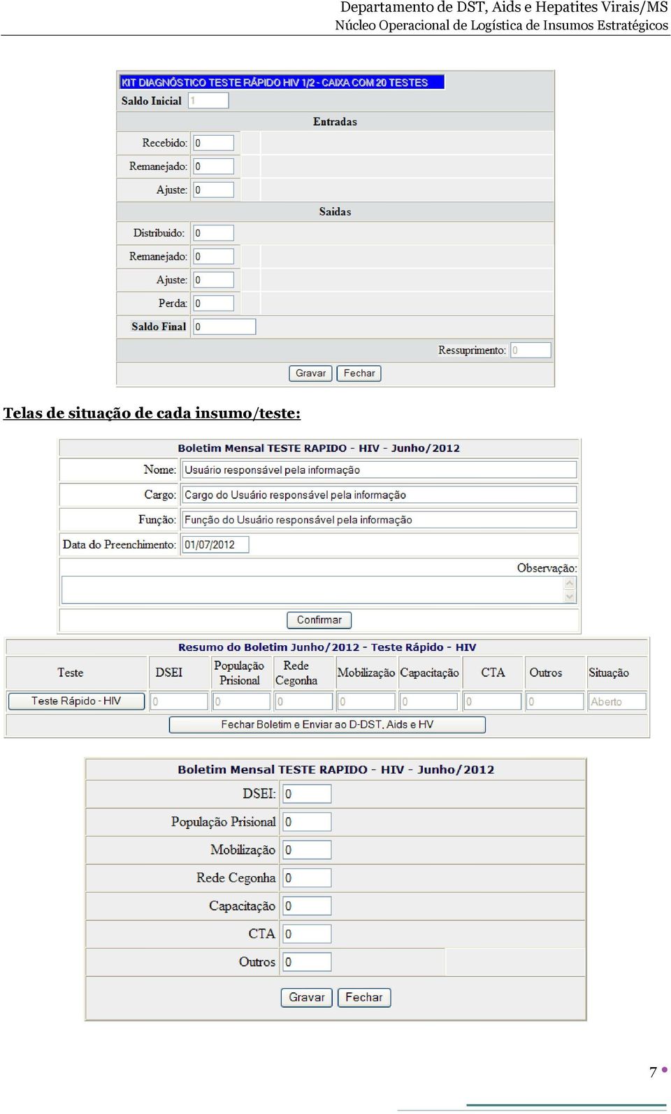 Operacional de Logística de Insumos