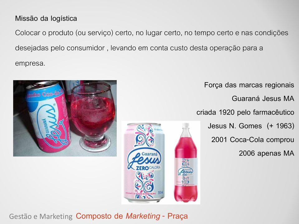 empresa. Força das marcas regionais Guaraná Jesus MA criada 1920 pelo farmacêutico Jesus N.