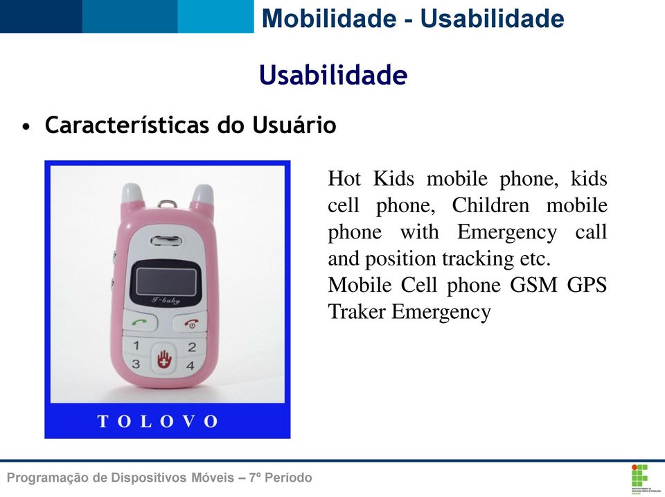 Children mobile phone with Emergency call and
