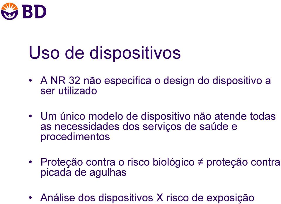 dos serviços de saúde e procedimentos Proteção contra o risco biológico