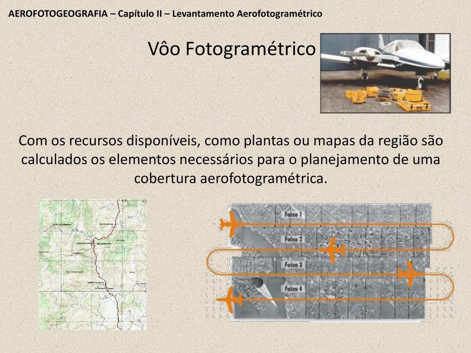 disponíveis, como plantas ou mapas da região são calculados