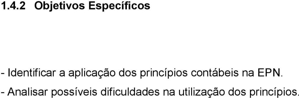 princípios contábeis na EPN.