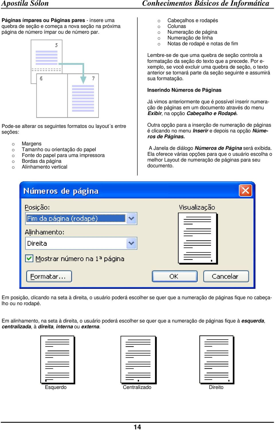 Pr e- xempl, se vcê excluir uma quebra de seçã, text anterir se trnará parte da seçã seguinte e assumirá sua frmataçã.