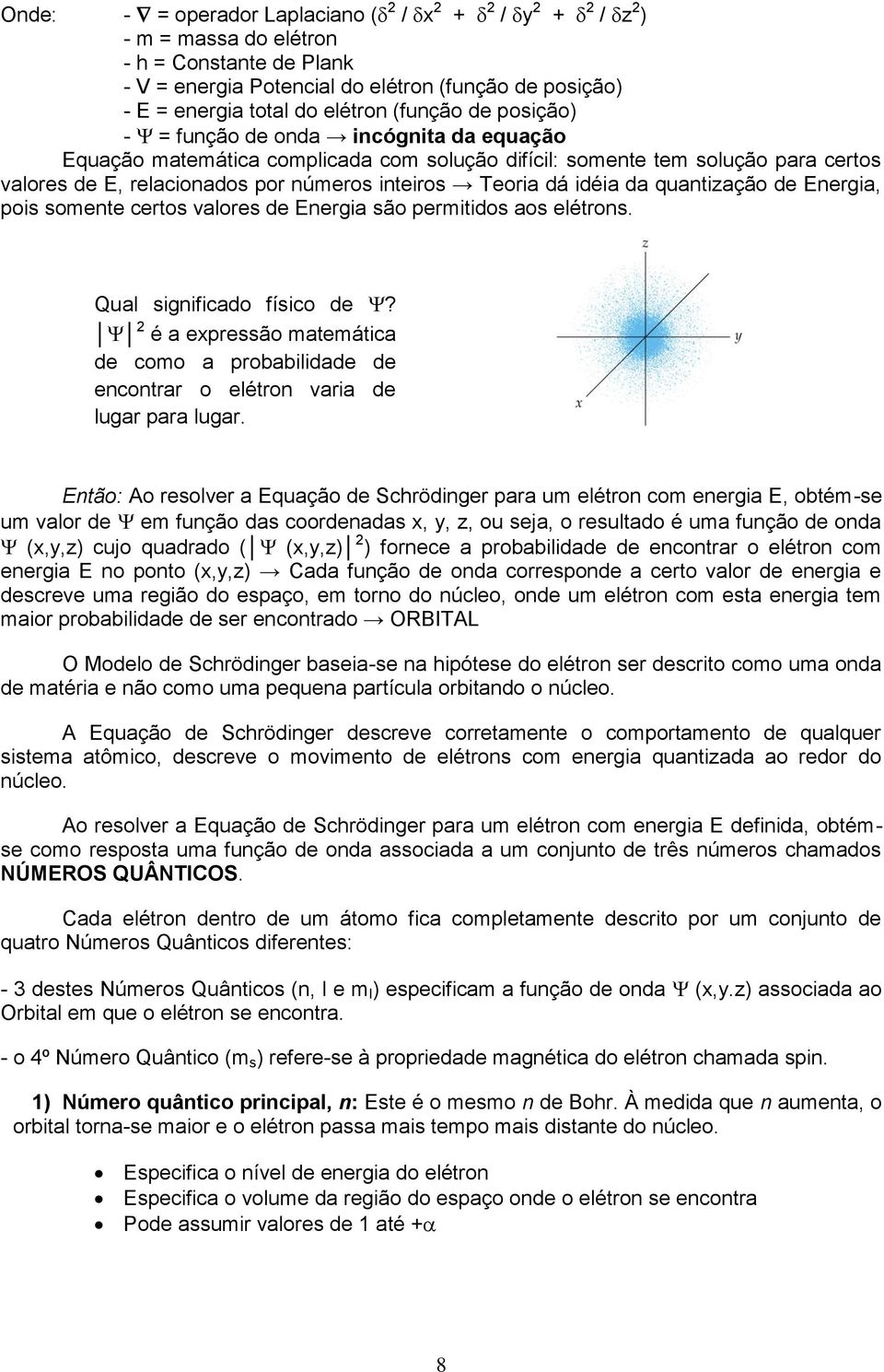 dá idéia da quantização de Energia, pois somente certos valores de Energia são permitidos aos elétrons. Qual significado físico de?