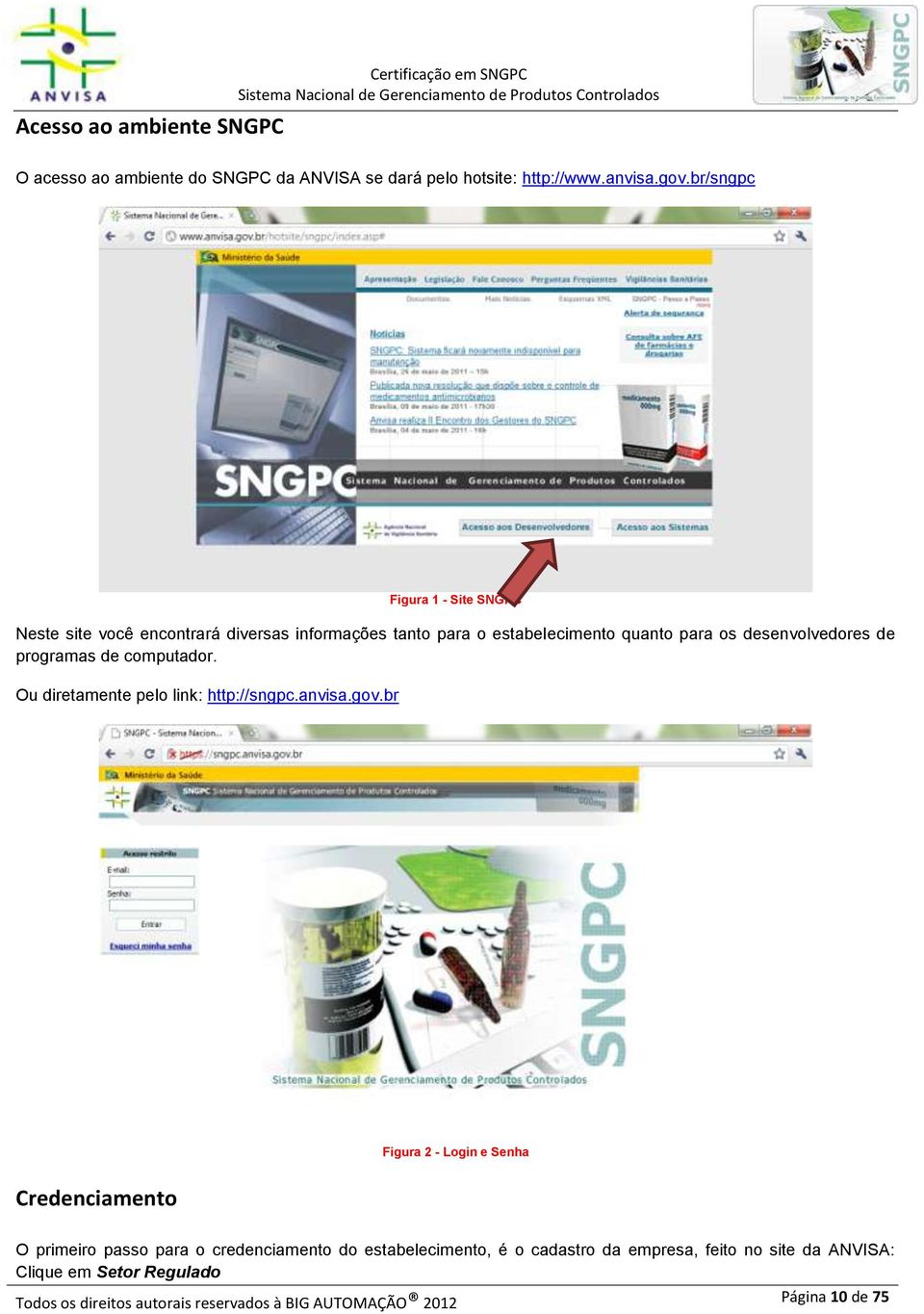 programas de computador. Ou diretamente pelo link: http://sngpc.anvisa.gov.
