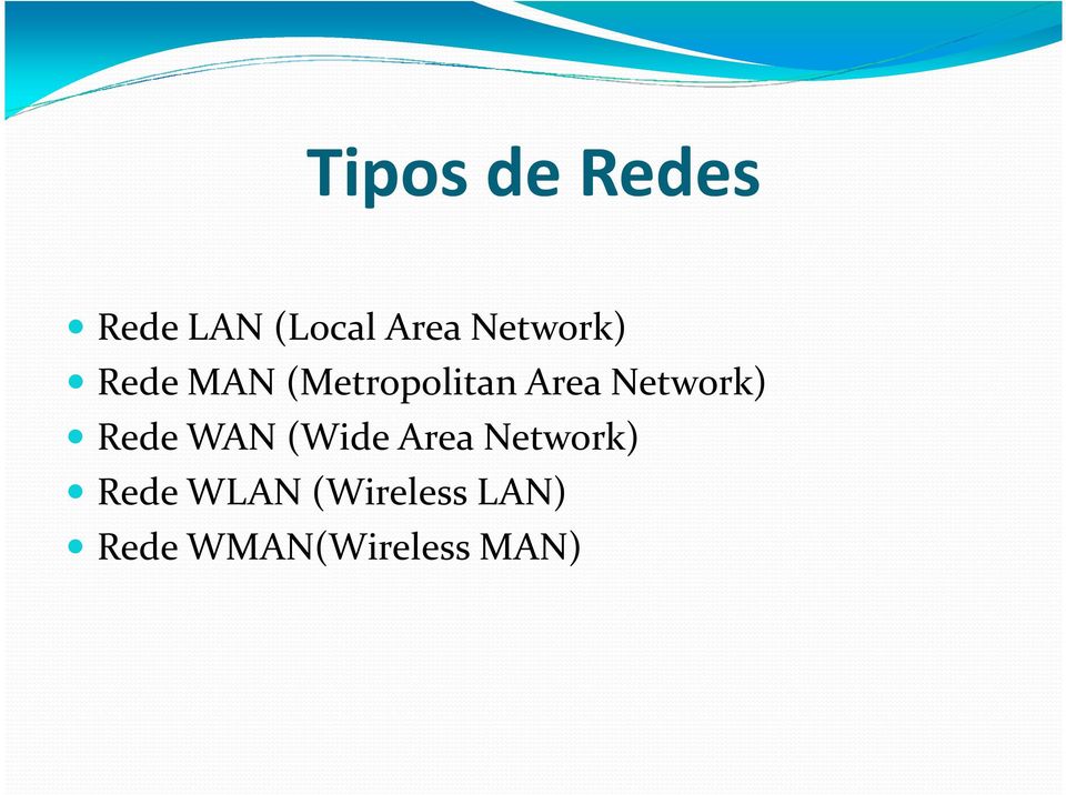 Network) Rede WAN (Wide Area Network)