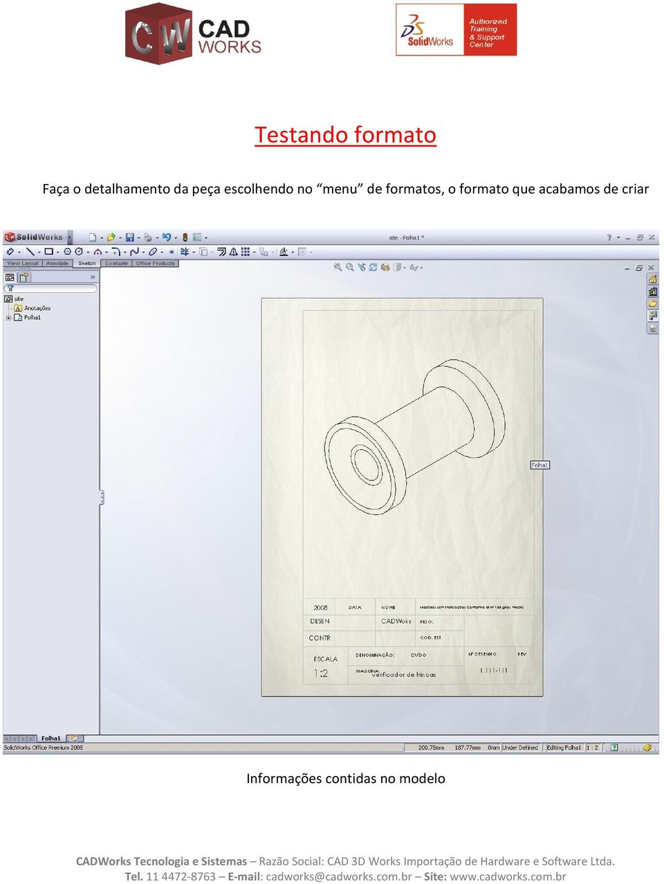 menu de formatos, o formato que