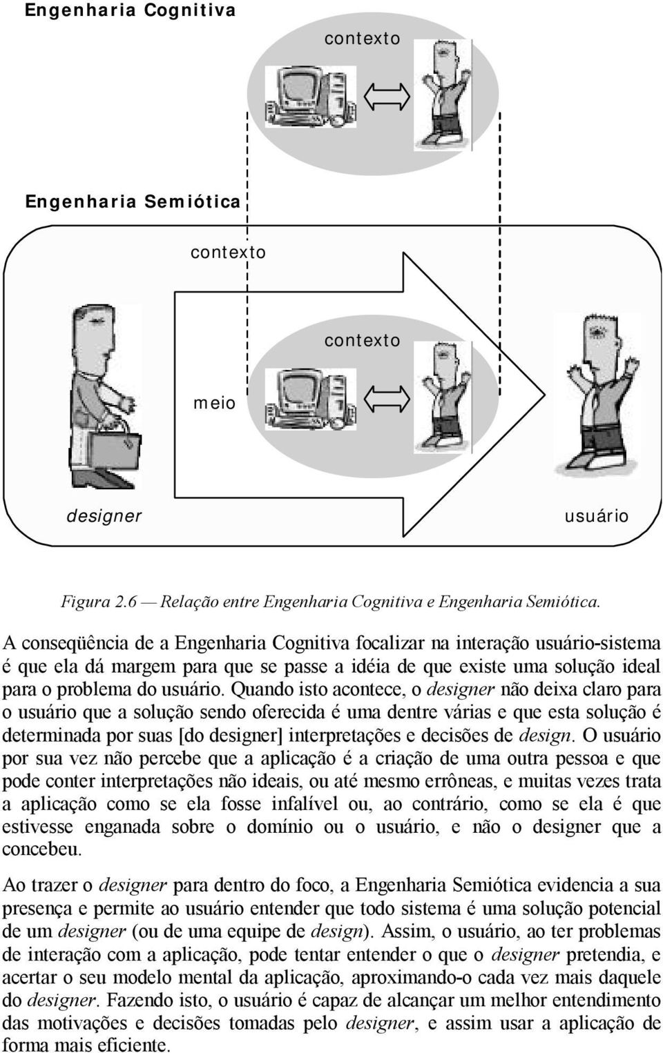 Quando isto acontece, o designer não deixa claro para o usuário que a solução sendo oferecida é uma dentre várias e que esta solução é determinada por suas [do designer] interpretações e decisões de