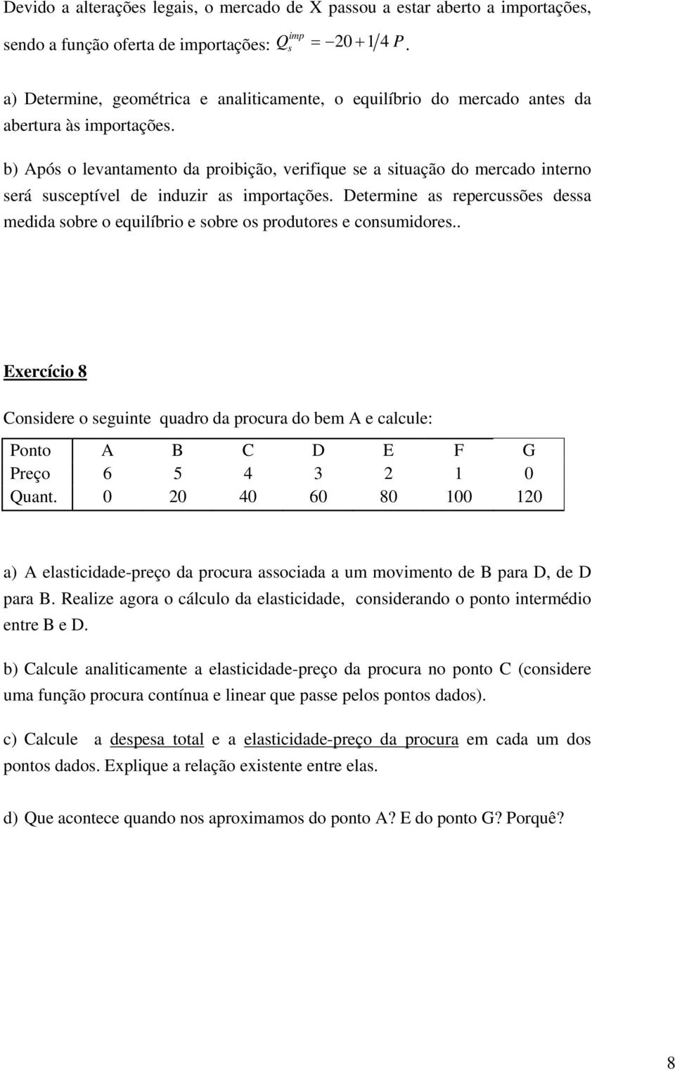 b) Após o levantamento da proibição, verifique se a situação do mercado interno será susceptível de induzir as importações.