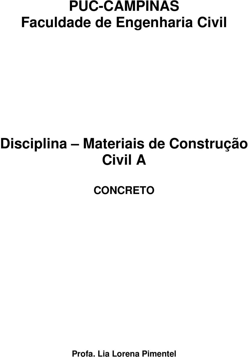 Materiais de Construção Civil