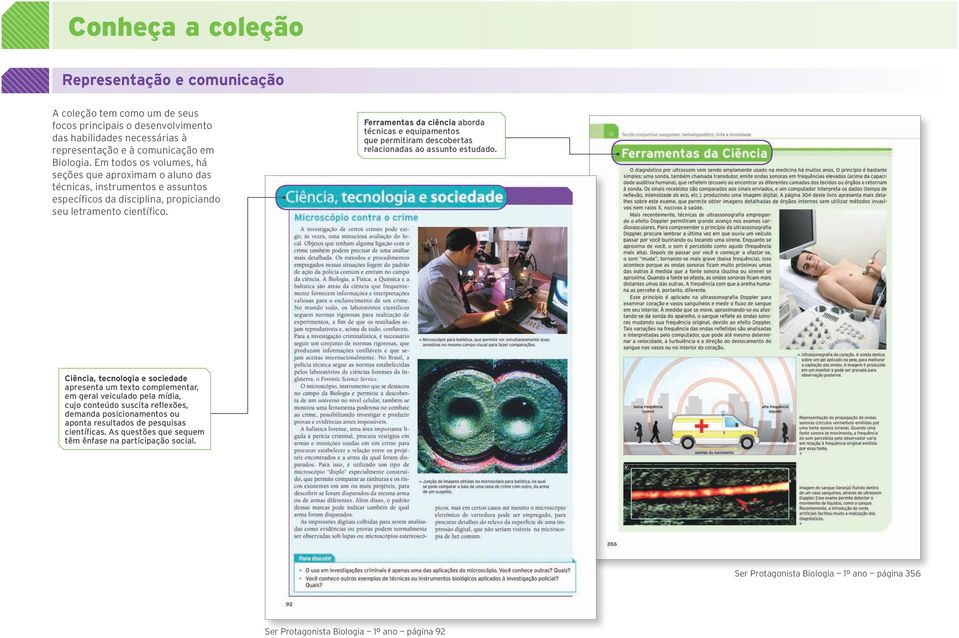 Ferramentas da ciência aborda técnicas e equipamentos que permitiram descobertas relacionadas ao assunto estudado.