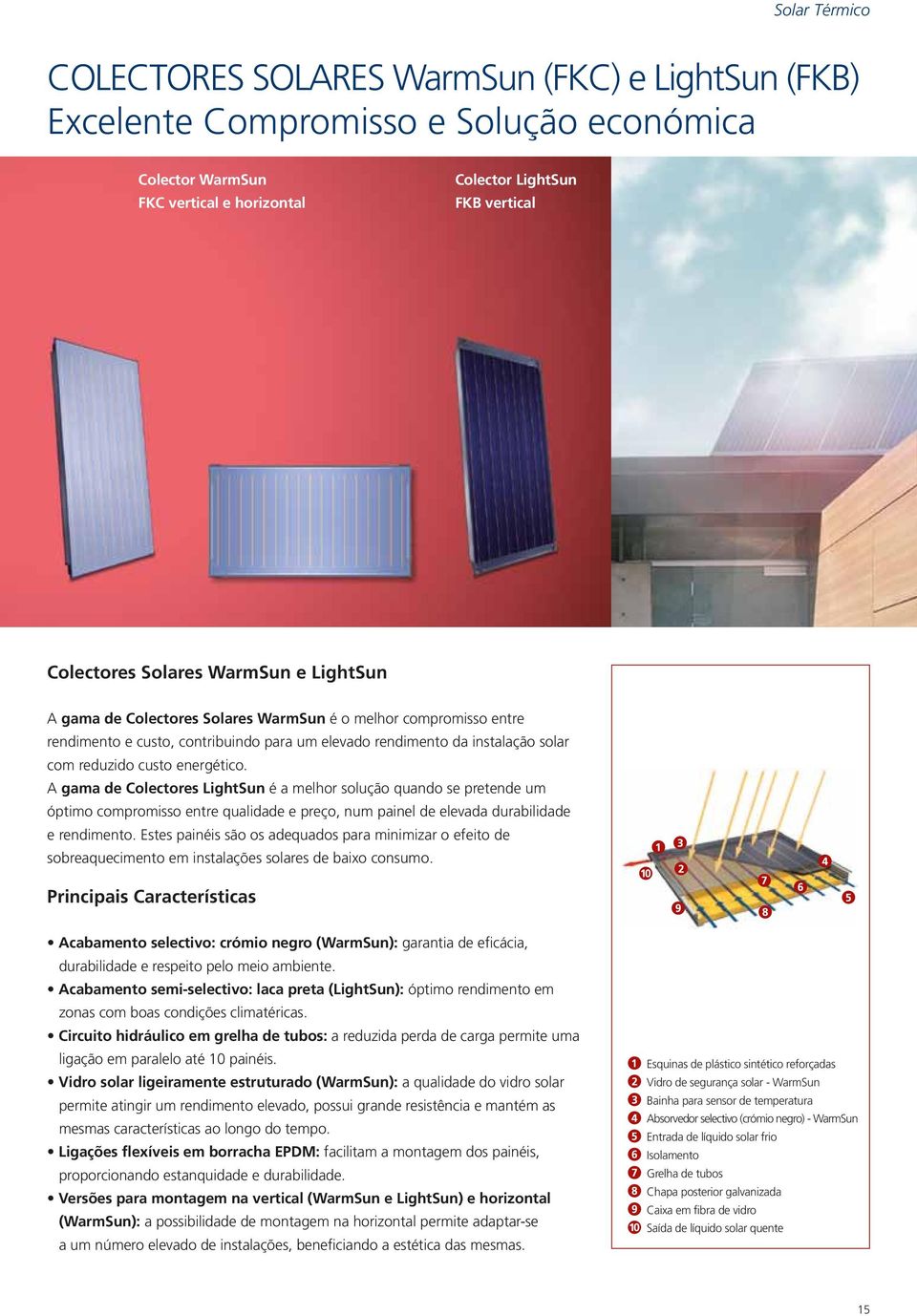 A gama de Colectores LightSun é a melhor solução quando se pretende um óptimo compromisso entre qualidade e preço, num painel de elevada durabilidade e rendimento.