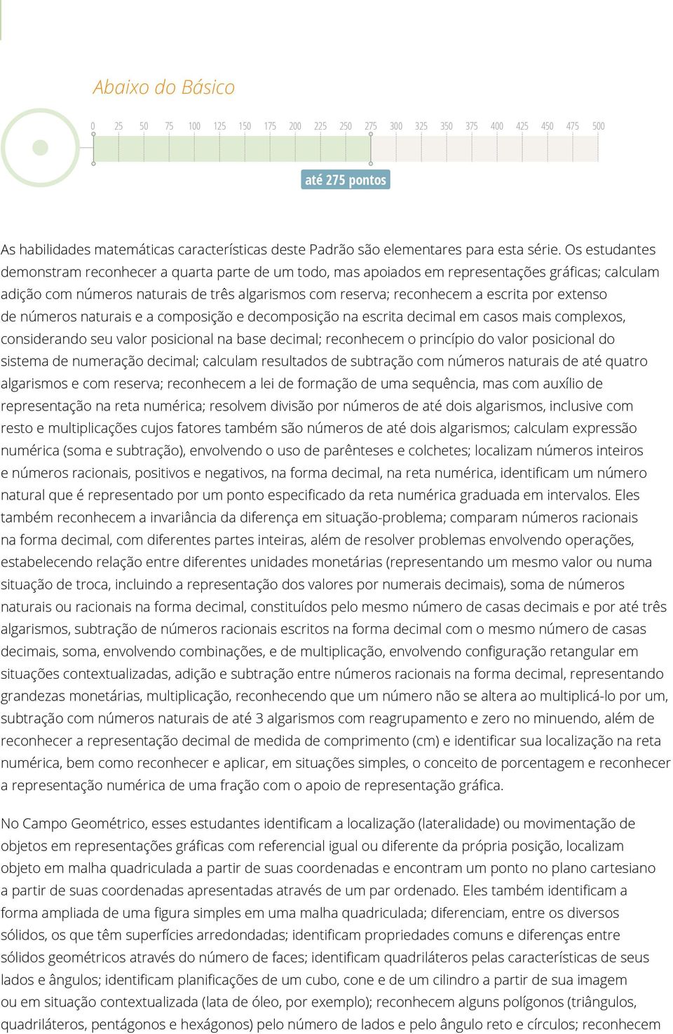 extenso de números naturais e a composição e decomposição na escrita decimal em casos mais complexos, considerando seu valor posicional na base decimal; reconhecem o princípio do valor posicional do