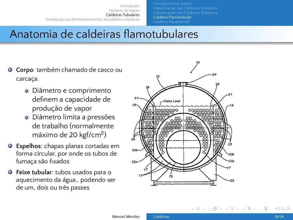 (normalmente máximo de 20 kgf/cm 2 ) Espelhos: chapas planas cortadas em forma circular, por onde os tubos de