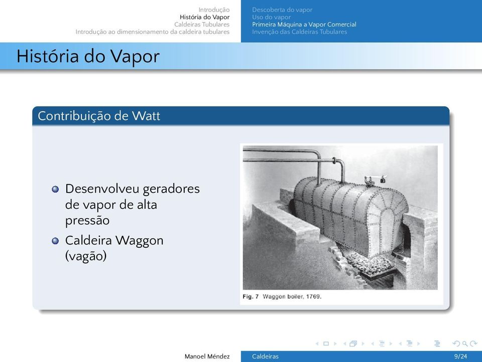 Watt Desenvolveu geradores de vapor de alta
