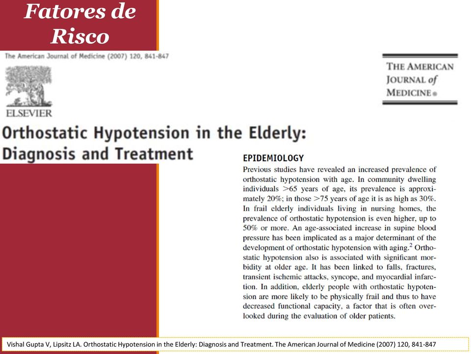 Elderly: Diagnosis and Treatment.