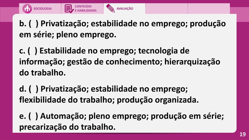 hierarquização do