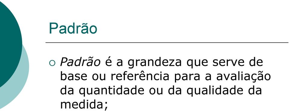 referência para a avaliação