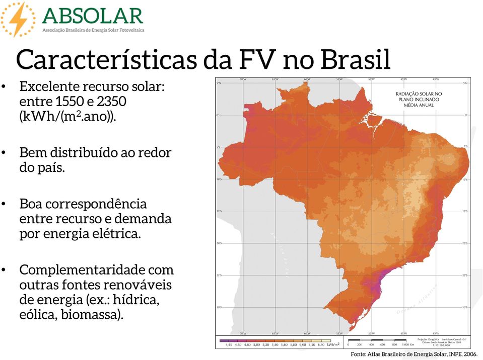 Boa correspondência entre recurso e demanda por energia elétrica.