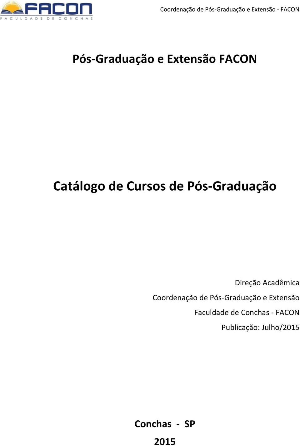 Coordenação de Pós-Graduação e Extensão