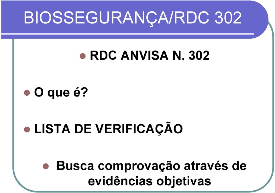 LISTA DE VERIFICAÇÃO Busca