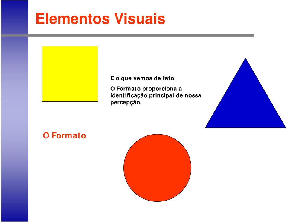 O Formato proporciona a