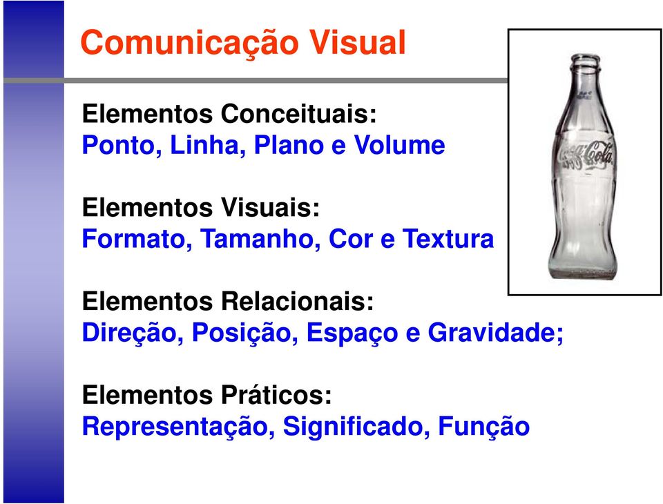 Textura Elementos Relacionais: Direção, Posição, Espaço e