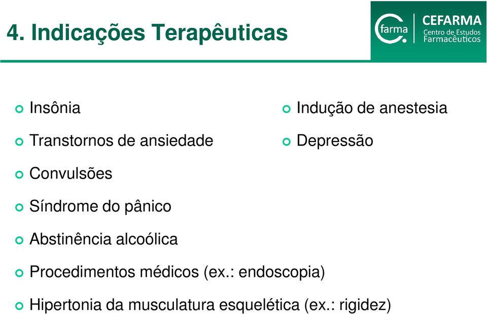 Síndrome do pânico Abstinência alcoólica Procedimentos