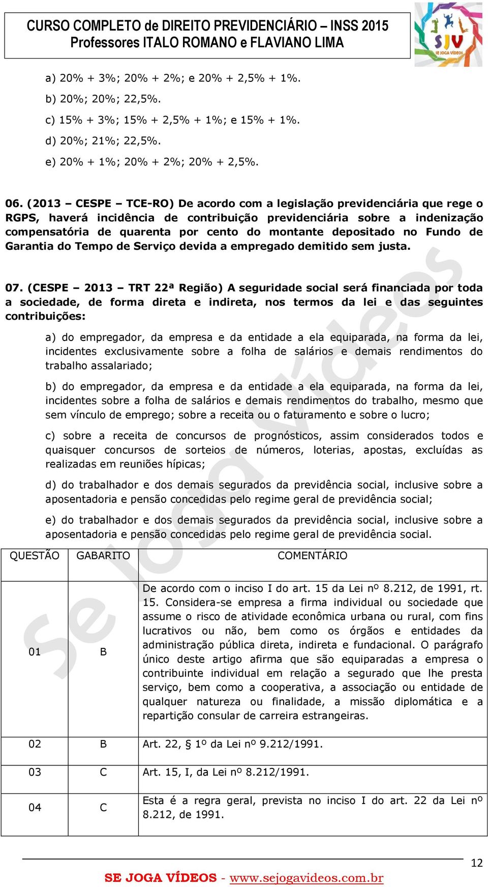 depositado no Fundo de Garantia do Tempo de Serviço devida a empregado demitido sem justa. 07.