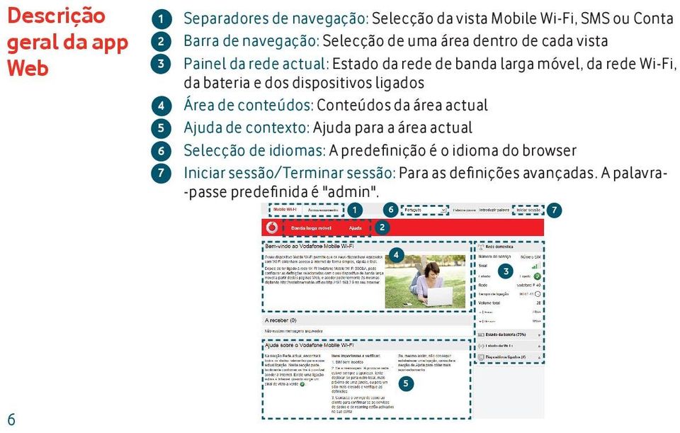 dispositivos ligados Área de conteúdos: Conteúdos da área actual Ajuda de contexto: Ajuda para a área actual Selecção de idiomas: A