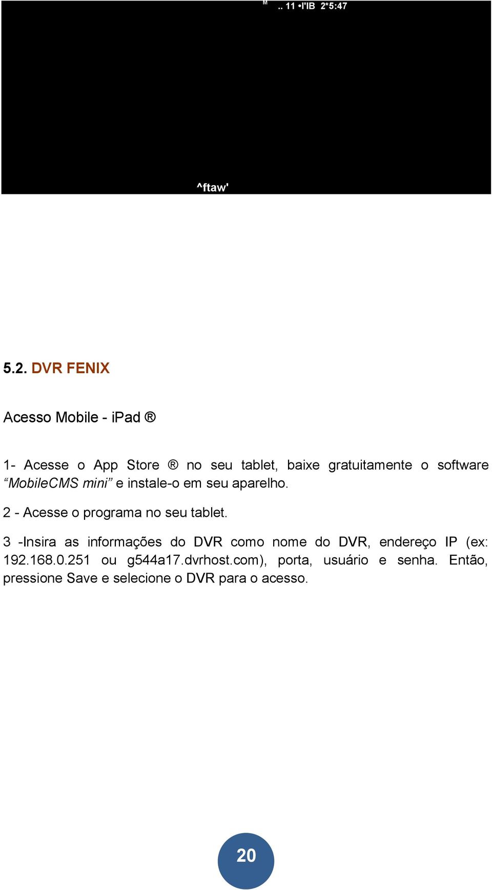 DVR FENIX Acesso Mobile - ipad 1- Acesse o App Store no seu tablet, baixe gratuitamente o