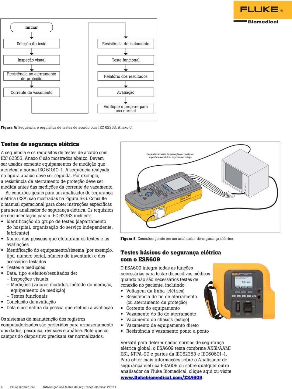 Devem ser usados somente equipamentos de medição que atendem a norma IEC 61010-1. A sequência realçada na figura abaixo deve ser seguida.